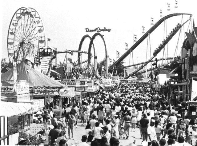 Youth Fair midway in 1988.